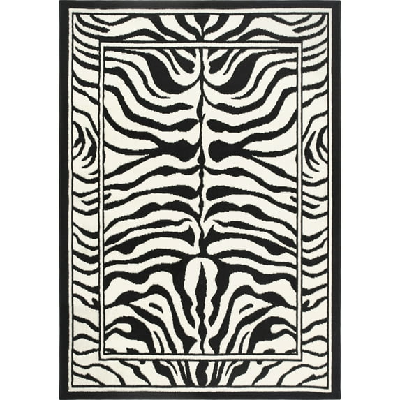 Home Dynamix Area: Zone Rug: 7160: Zebra Rug 7' 9"x10' 8