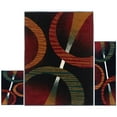 thumbnail image 1 of Home Dynamix Ariana Arcata Contemporary Bold Abstract Graphic Area Rug, Black/Red, 3-Piece Set, 1 of 5