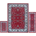 thumbnail image 1 of Home Dynamix Ariana Badah Oriental Damask Border Area Rug, Red/Ivory, 3-Piece Set, 1 of 5
