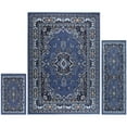 thumbnail image 1 of Home Dynamix Ariana Ksara Traditional Medallion Border Area Rug, Blue/Brown, 3-Piece Set, 1 of 5