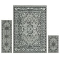 thumbnail image 1 of Home Dynamix Ariana Ksara Traditional Medallion Border Area Rug, Grey/Black, 3-Piece Set, 1 of 6