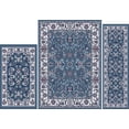 thumbnail image 1 of Home Dynamix Blue/Ivory Traditional Vine Border Persian 3PC Rug Set - Area Rug (5' x 7'), Runner (2' x 5'), Accent Mat (2' x 3'), 1 of 1