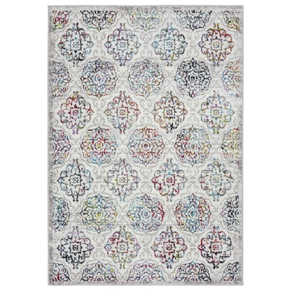 Home Dynamix Boho Andorra Area Rug, Ivory/Pink, 5'2"x7'2"