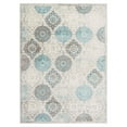 thumbnail image 1 of Home Dynamix Boho Andorra Transitional Damask Area Rug, Grey/Blue, 6'6"x9'6", 1 of 6