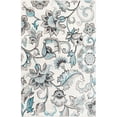 thumbnail image 1 of Home Dynamix Boho Odesa Modern Floral Area Rug, Ivory/Aqua, 6'6"x9'6", 1 of 4