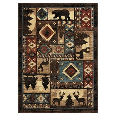 Home Dynamix  Buffalo Bear Rustic Area Rug 1' 8" x 2' 7" 2' x 3'