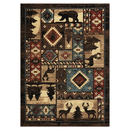 Home Dynamix Buffalo Bear Rustic Area Rug 1' 8" x 2' 7" 2' x 3'