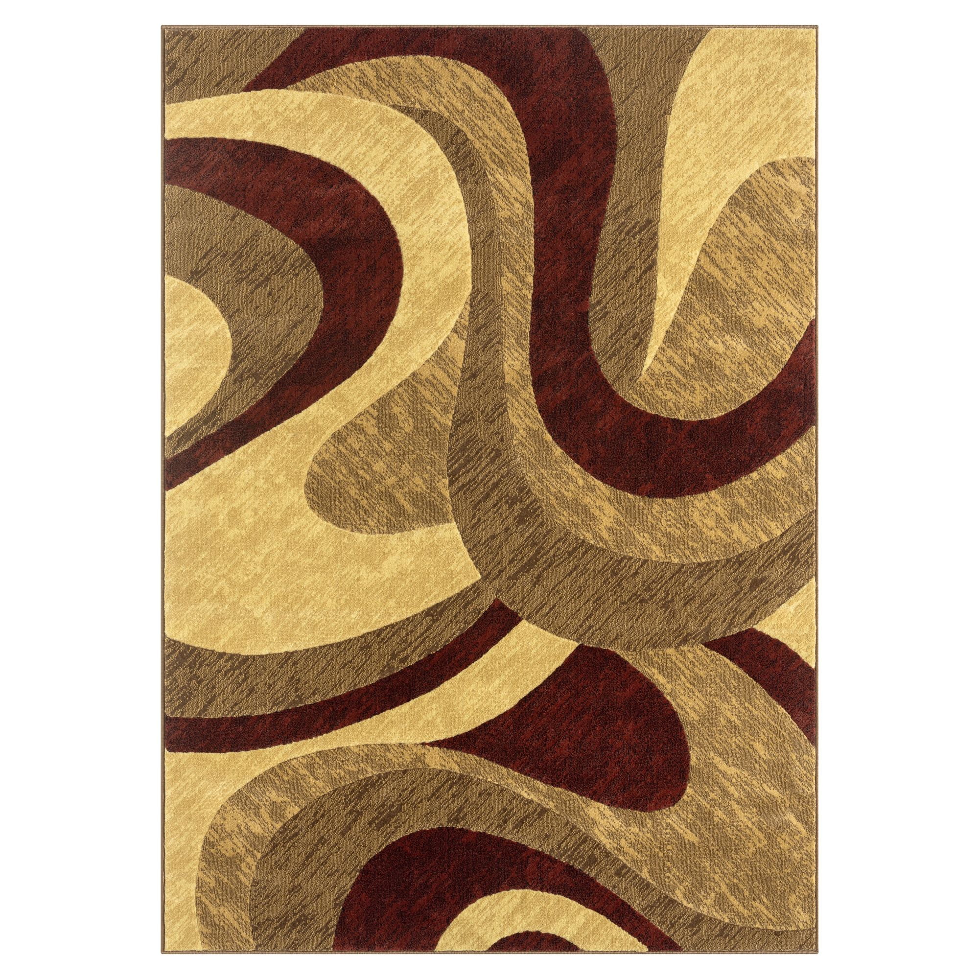Home Dynamix Catalina Huron Contemporary Geometric Area Rug, Beige/Red
