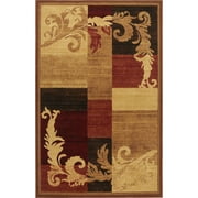 Home Dynamix Catalina Pierre Contemporary Scroll Area Rug, Brown/Red, 710x102