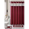 thumbnail image 1 of Home Dynamix Designer Bath Shower Curtain and Bath Rug Set: DB15N-201 Nancy Burgundy: 15 Piece Bath Set, 1 of 2