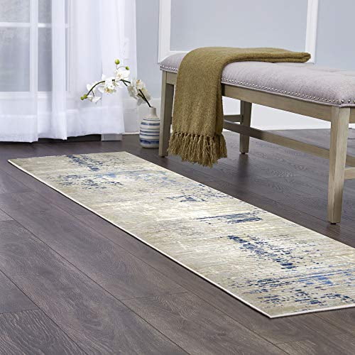 Home Dynamix Melrose Lorenzo Abstract Area Rug, Gray/Blue, 1'8"x7'2