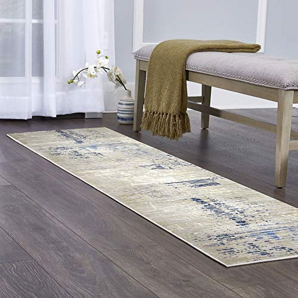 Home Dynamix Melrose Lorenzo Modern Abstract Runner Area Rug, Grey/Blue
