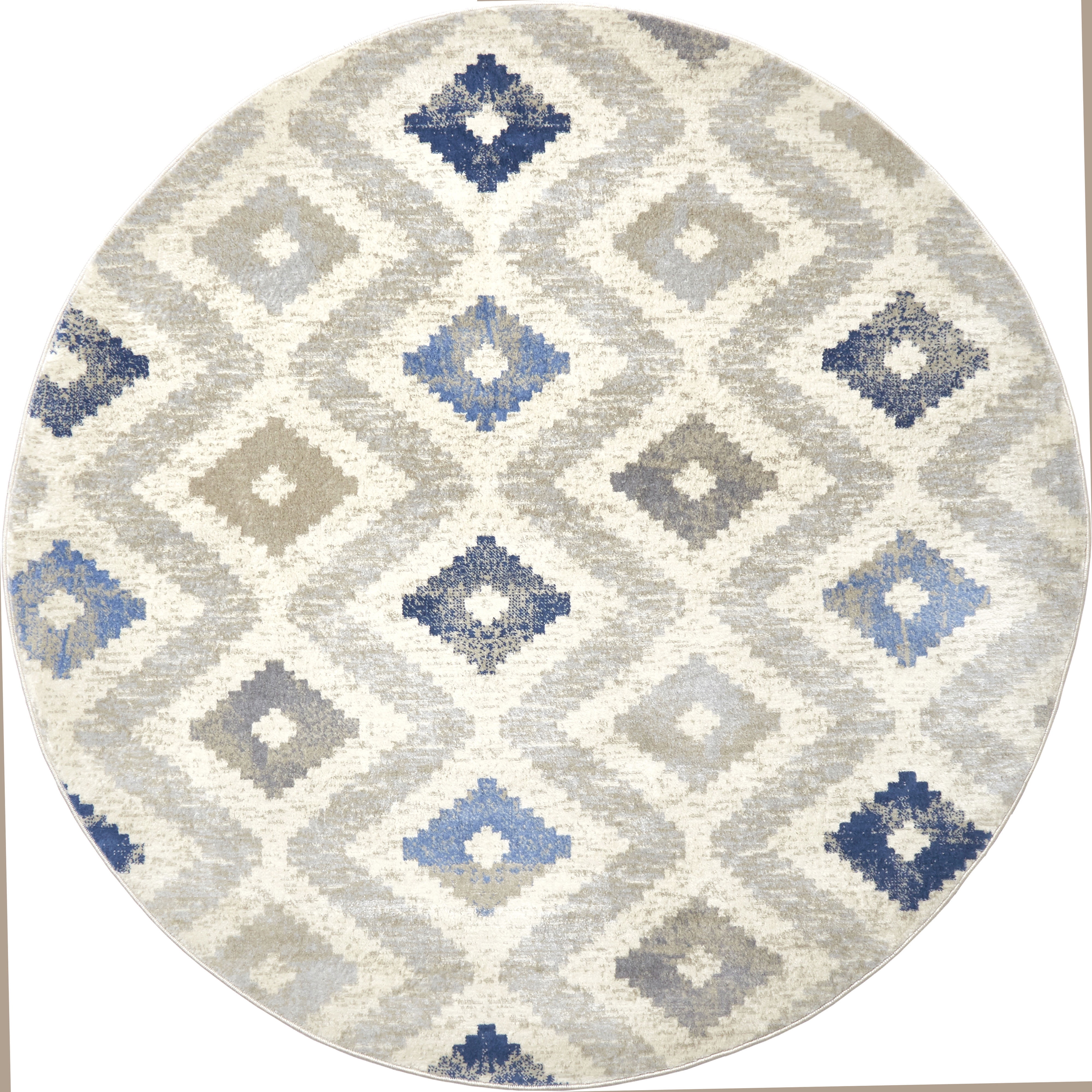 Home Dynamix Melrose Maritza Bohemian Zigzag Diamond Area Rug, Ivory