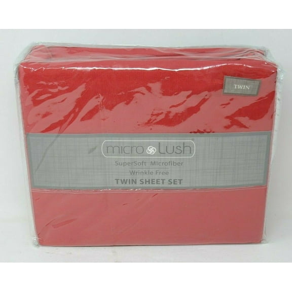Home Dynamix Micro Lush Microfiber Twin Sheet Set Red