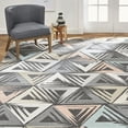 thumbnail image 1 of Home Dynamix New Weave Folger Geometric Area Rug, Charcoal/Multi, 7'10"x10'2", 1 of 6