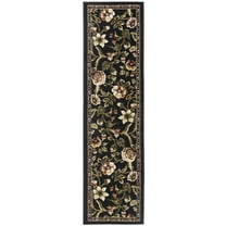 Home Dynamix  Optimum Amell Traditional Botanical Area Rug Black 1'9"x7'2" 6' Runner Rectangle