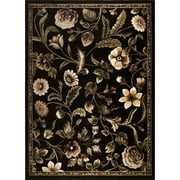 Home Dynamix Optimum Amell Traditional Floral Area Rug, Black/Green, 5'2"x7'2"
