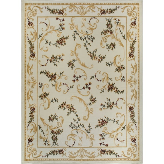 Home Dynamix Optimum Apollo Floral Area Rug, Ivory, 5'2"x7'2"