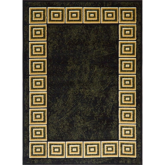 Home Dynamix Optimum Eros Traditional Squared Border Area Rug, Black/Beige, 21"x35"