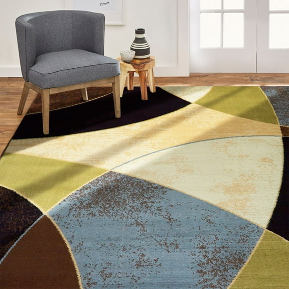 Home Dynamix Optimum Napoli Contemporary Geometric Area Rug, Beige/Black, 3'7"x5'2"