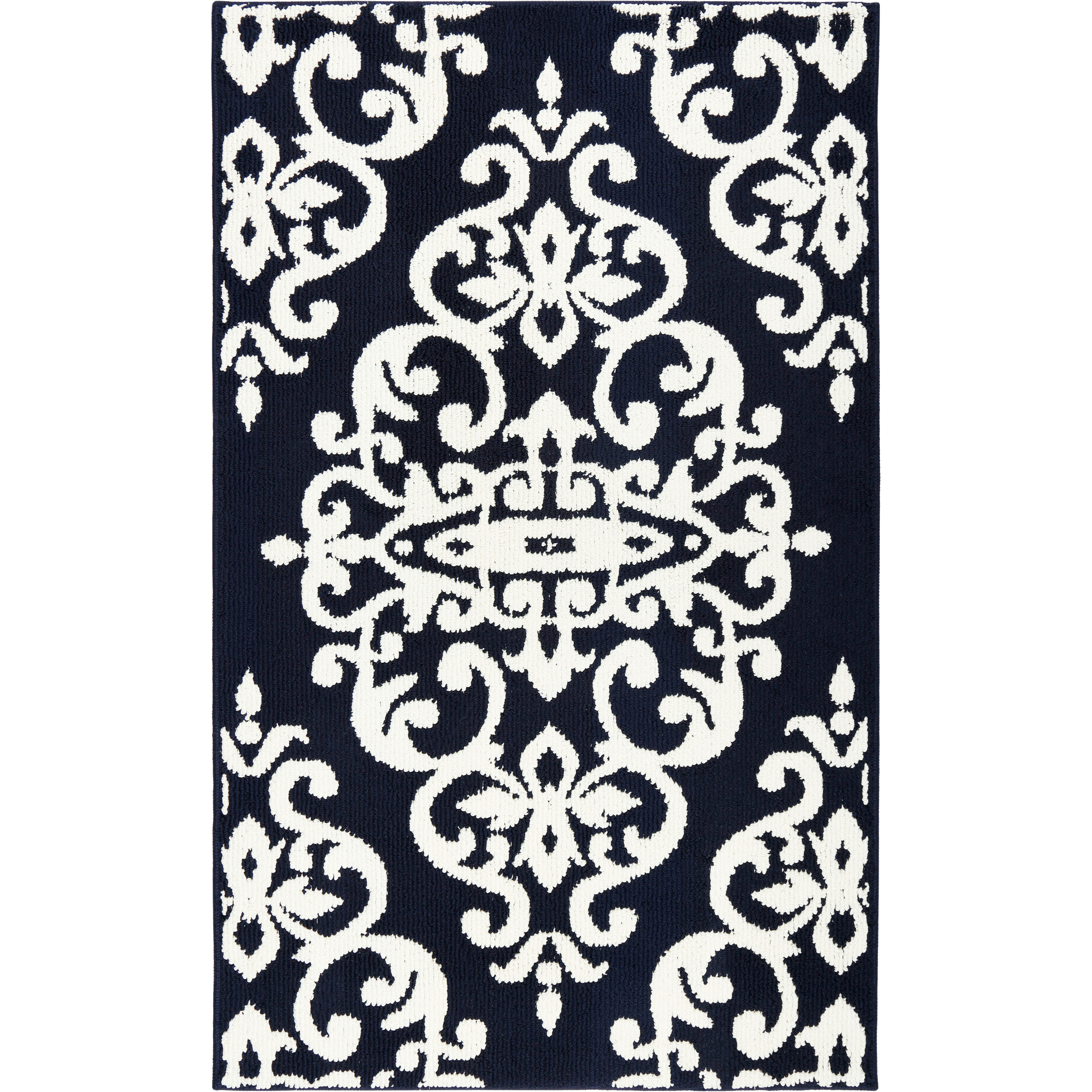 Home Dynamix Oxford Huron Damask Area Rug, Cream/Gray, 5'2"x7'2" - image 1 of 4