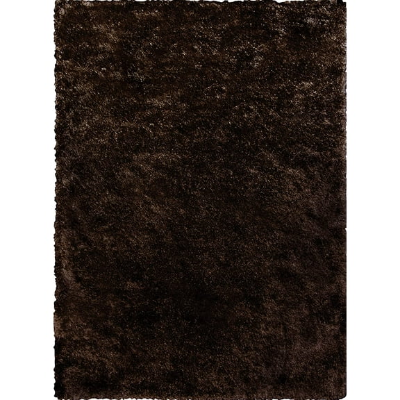 Home Dynamix Paris Shag Area Rug PRS-500 Brown Solid Shag 6' 7" x 9' 6" Rectangle