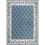 Home Dynamix Premium Aydin Traditional Diamond Floral Area Rug, Blue/Ivory, 78x107