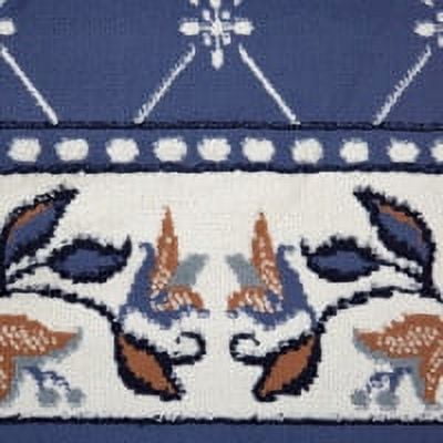 Home Dynamix Premium Aydin Traditional Diamond Floral Area Rug, Country Blue, 3'7"x5'2"