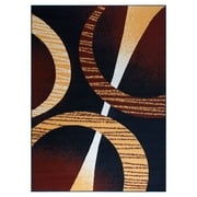 Home Dynamix Premium Indus Contemporary Geometric Area Rug, Black/Brown, 5'2"x7'4"