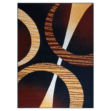 Home Dynamix Premium Indus Contemporary Geometric Area Rug, Black/Brown, 5'2"x7'4"