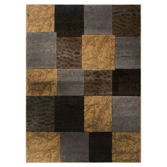 Home Dynamix Premium Indus Contemporary Geometric Area Rug, Blue/Grey, 7'8"x10'7"