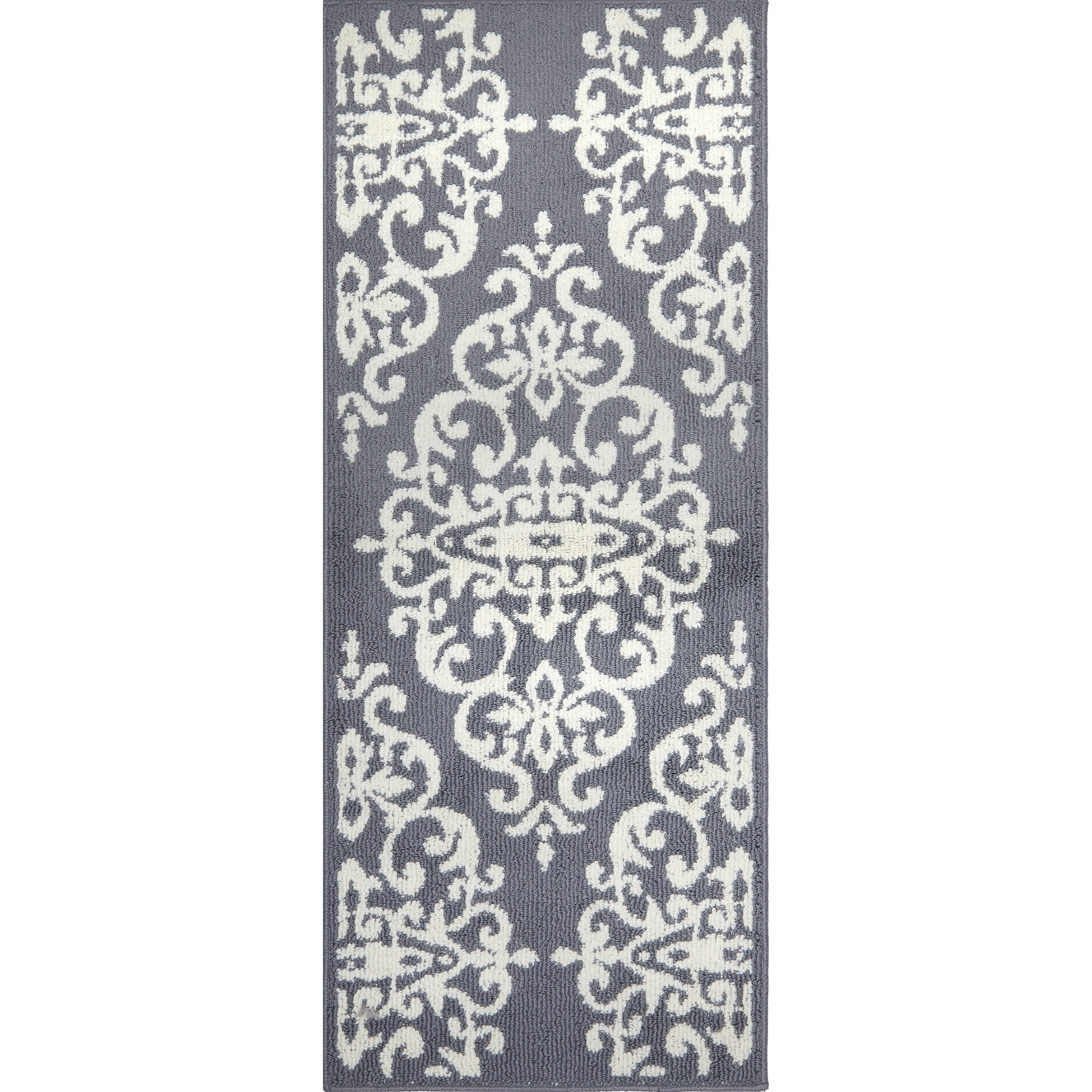Midnight Blue and Gray Abstract Geometric Area Rug