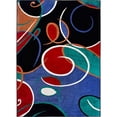 thumbnail image 1 of Home Dynamix Premium Loire Contemporary Abstract Swirl Area Rug, Black/Blue, 21"X35", 1 of 6
