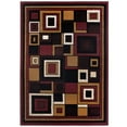 thumbnail image 1 of Home Dynamix Premium Nikola Contemporary Colored Block Area Rug, Red/Brown, 7'8"x10'7", 1 of 6