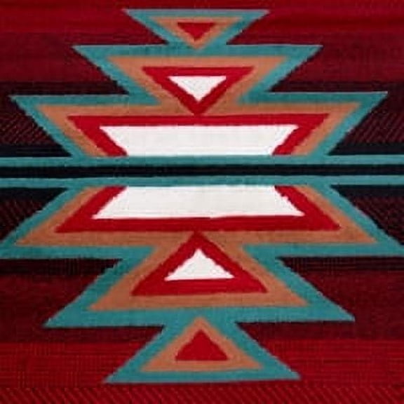 Home Dynamix Premium Sagrada Southwestern Geometric Area Rug, Black/Red, 7'8"x10'7"