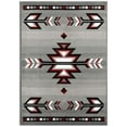 thumbnail image 1 of Home Dynamix Premium Sagrada Southwestern Geometric Area Rug, Grey/Red, 7'8"x10'7", 1 of 6