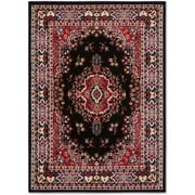 Home Dynamix Premium Sakarya Traditional Medallion Area Rug, Black/Red, 78"x107"