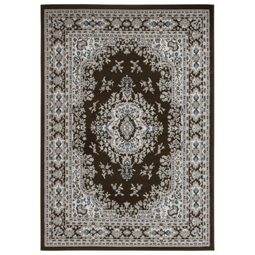 Home Dynamix Premium Sakarya Traditional Medallion Area Rug, Brown/Ivory, 7'9"x10'8"