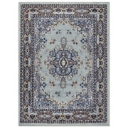Home Dynamix Premium Sakarya Traditional Medallion Area Rug, Grey/Blue, 78"x107"