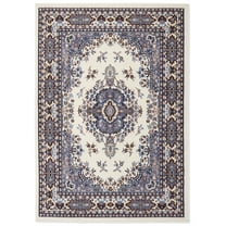 Home Dynamix Premium Sakarya Traditional Medallion Area Rug, Ivory/Blue, 7'8"x10'7"