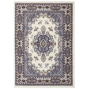 Home Dynamix Premium Sakarya Traditional Medallion Area Rug, Ivory/Blue, 78x107