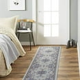 thumbnail image 1 of Home Dynamix Premium Sakarya Traditional Medallion Runner Area Rug, Grey/Blue, 1'9"x7'2", 1 of 7