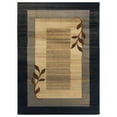 thumbnail image 1 of Home Dynamix Royalty Clover Contemporary Geometric Border Area Rug, Black/Blue, 7'10" Round, 1 of 5