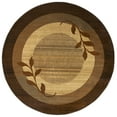 thumbnail image 1 of Home Dynamix Royalty Clover Contemporary Geometric Border Area Rug, Brown/Blue, 5'2" Round, 1 of 5