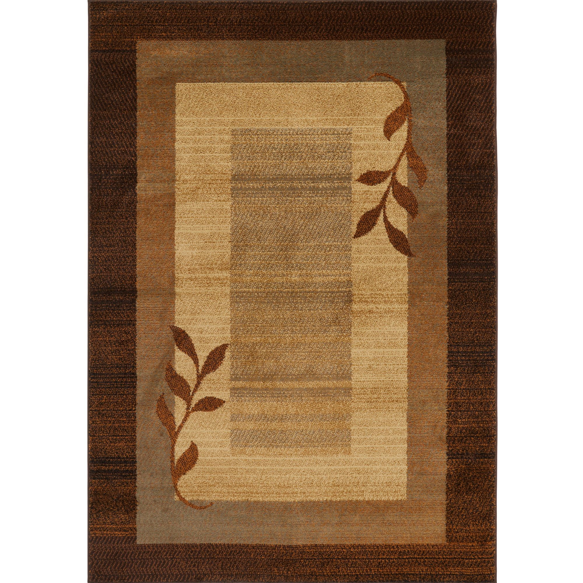 Home Dynamix Royalty Clover Contemporary Geometric Border Area Rug,  Brown/Blue, 19.6x31.5 