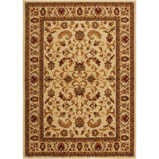 Home Dynamix Royalty Elati Traditional Ornate Damask Area Rug, Ivory/Beige, 7'8"x10'4"
