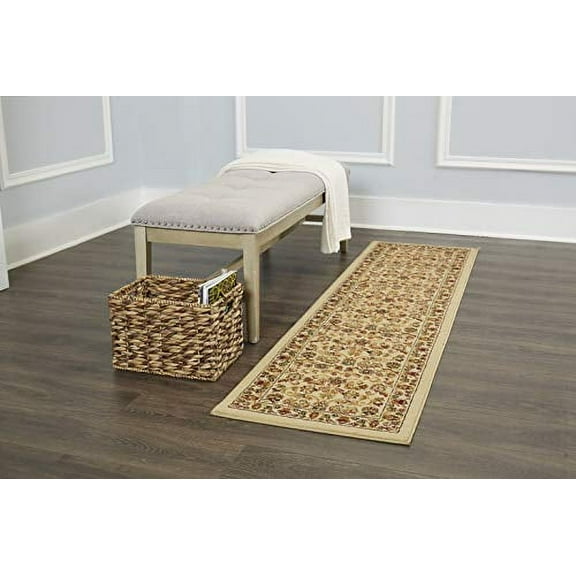 Home Dynamix Royalty Elati Traditional Ornate Damask Runner Area Rug, Ivory/Beige, 1'9"x7'2"