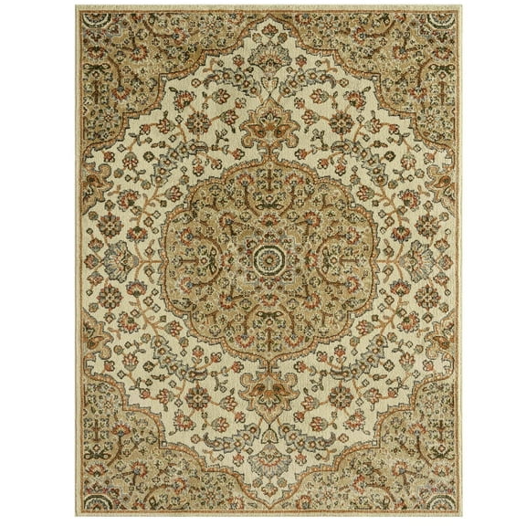 Home Dynamix Royalty Medallion Traditional Area Rug, Beige/Ivory, 5'2"x7'2"