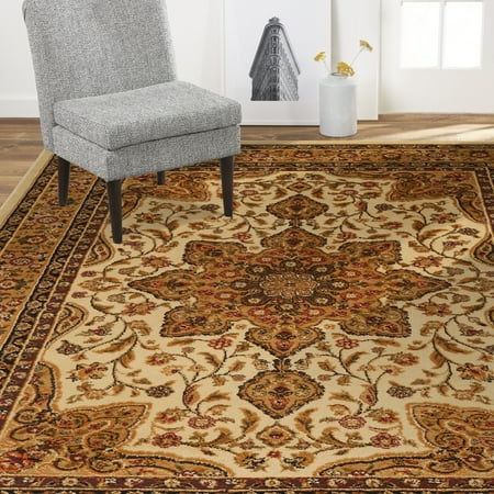 Home Dynamix Royalty Ursa Medallion Area Rug, Ivory, 5'2"x7'2"