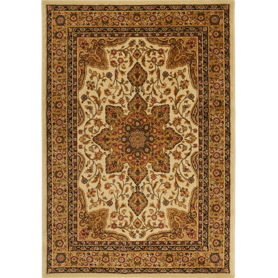Home Dynamix Royalty Ursa Medallion Area Rug, Ivory, 7'8"x10'4"